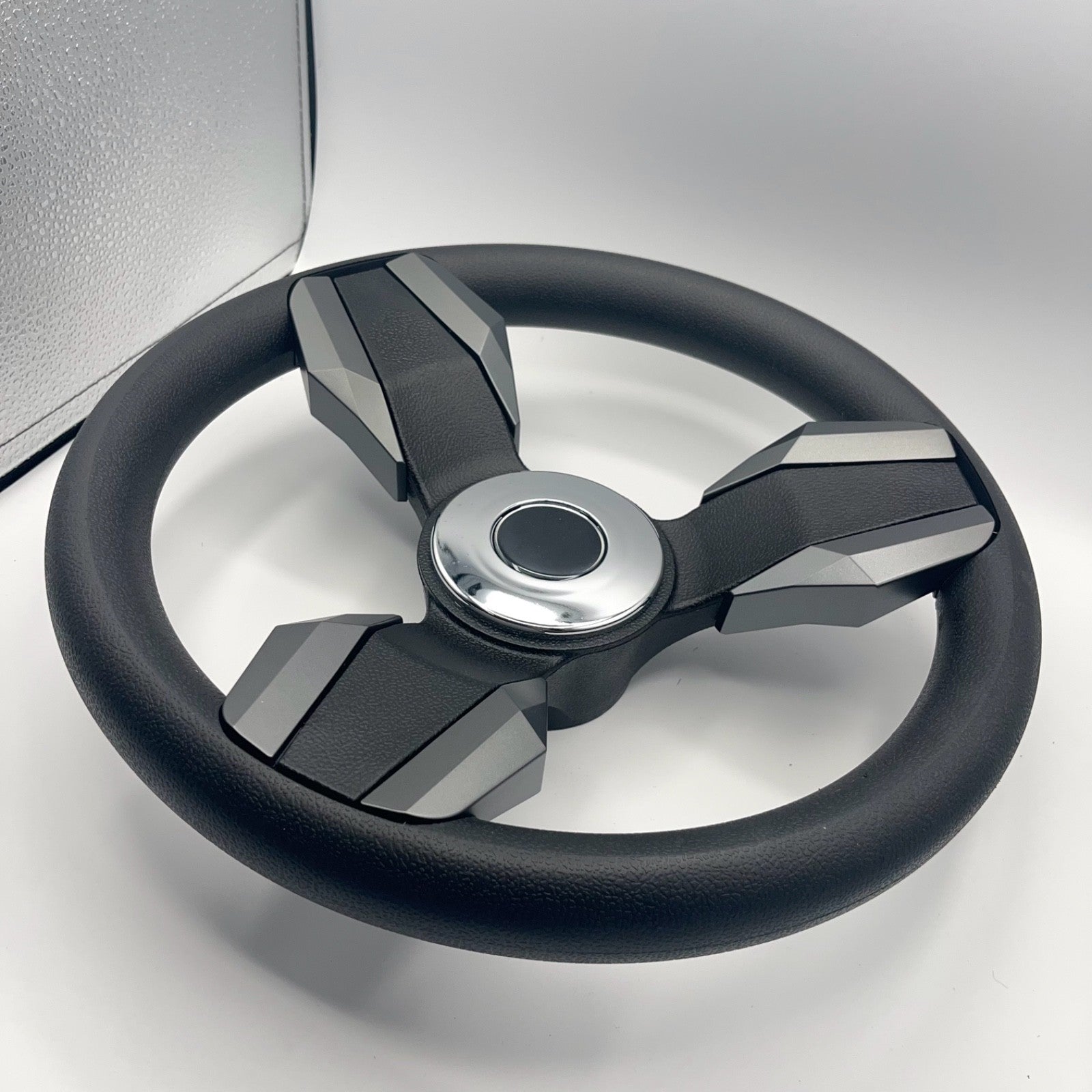 Collina Boat Steering Wheel Dark Gray Inserts - Stingray - Keyed ONLY