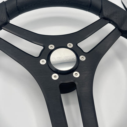 Molinara Marine Steering Wheel Black Brushed Alum Spokes | Gussi Italia