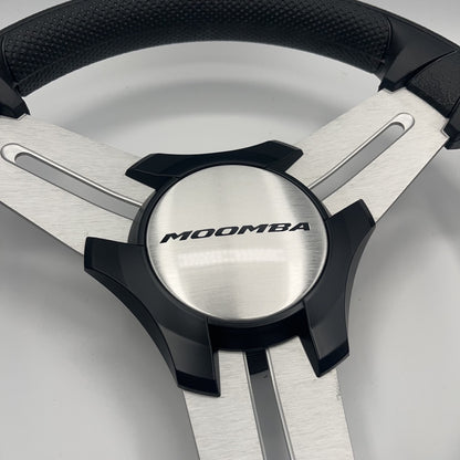 Model 15 Marine Steering Wheel Brushed Aluminum Spokes | Moomba