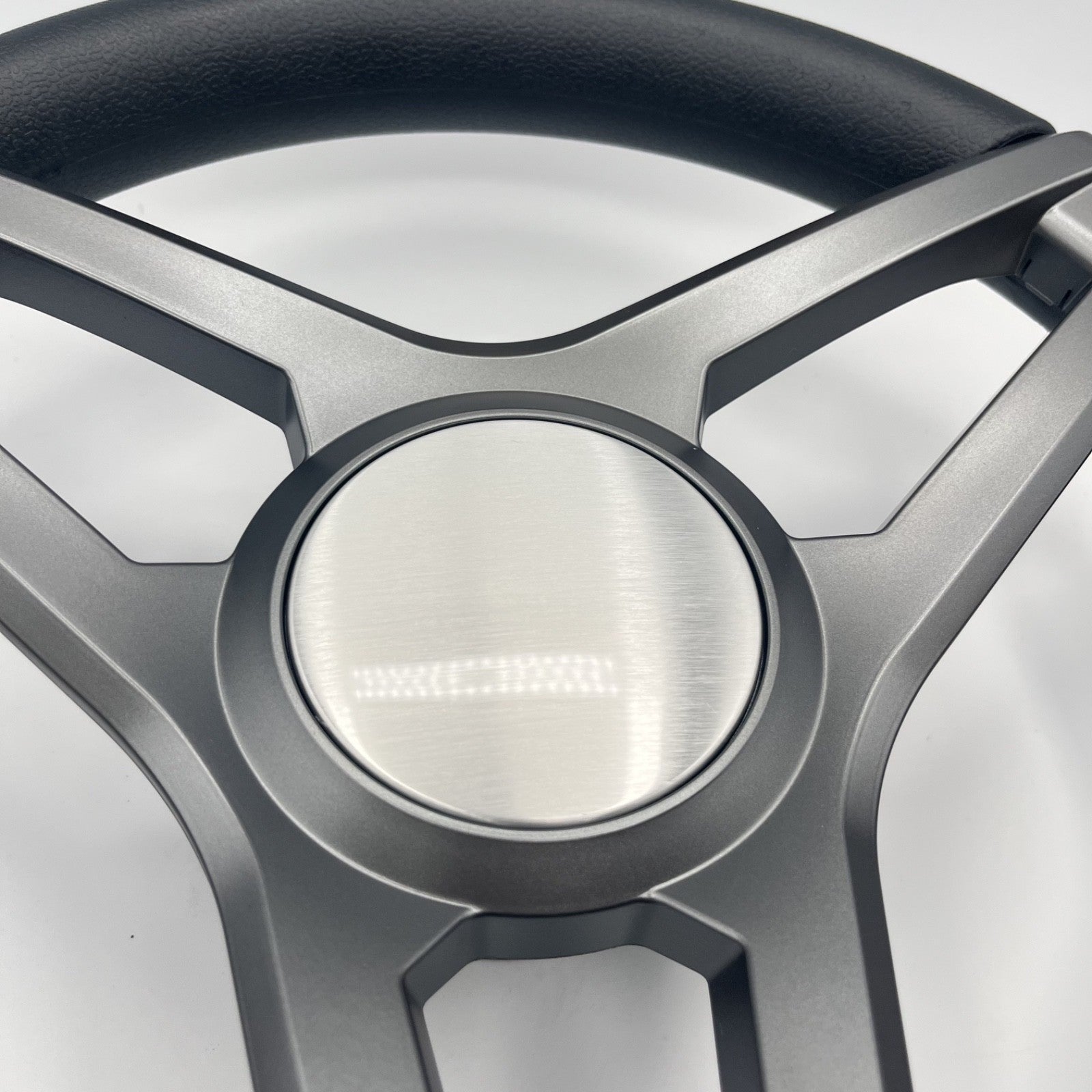 Molino Gray w/Soft Touch Urethane Rim Boat Steering Wheel | Plain