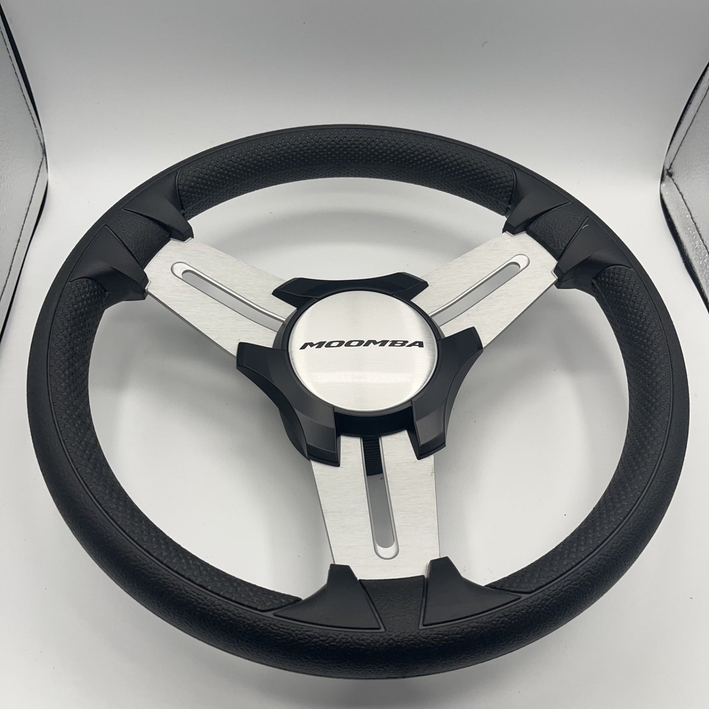 Model 15 Marine Steering Wheel Brushed Aluminum Spokes | Moomba