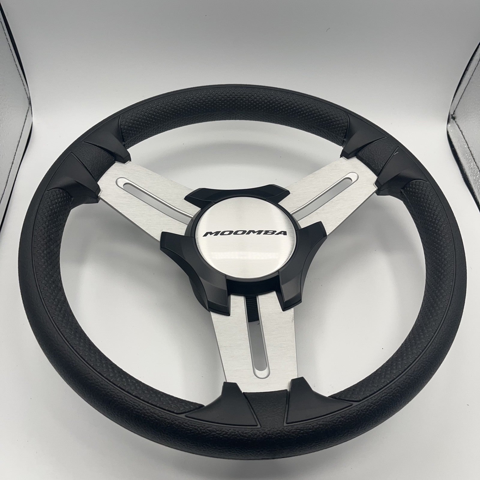 Model 15 Marine Steering Wheel Brushed Aluminum Spokes | Moomba