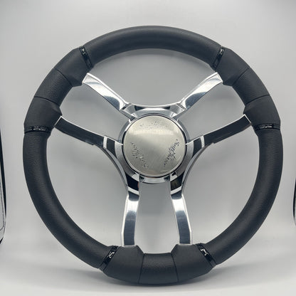 Malera Boat Steering Wheel Chrome Spokes | SunChaser