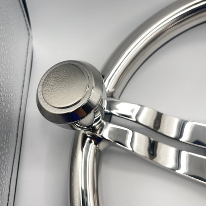Cimbro Salt Water Boat Steering Wheel+Knob Polished Stainless Steel | Gussi