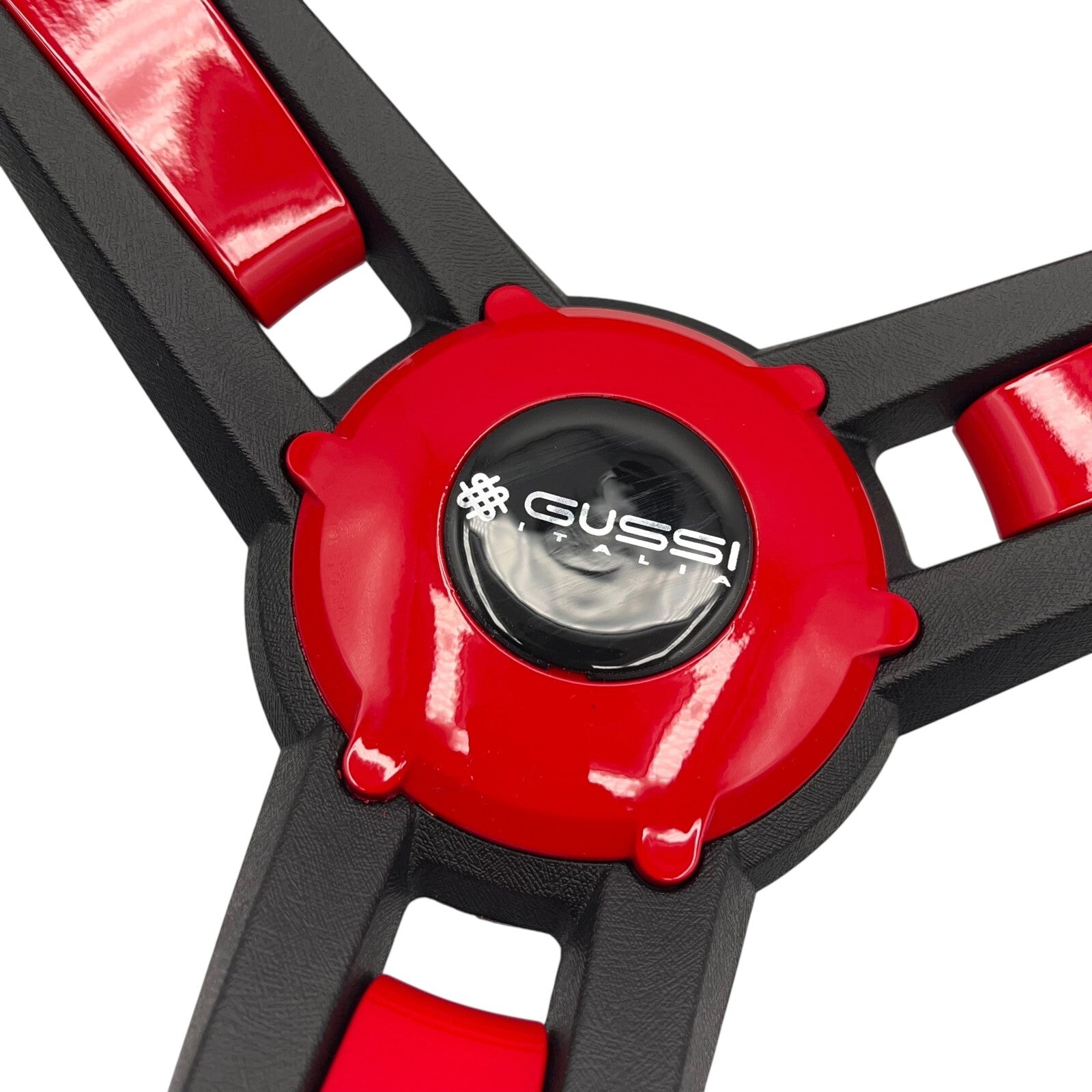 Giazza Golf Cart Steering E-Z-GO HUB Soft Touch Rim ABS Spokes - Red Inserts