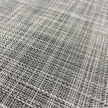 Woven Vinyl Flooring | IKAT - White Silver | 6' Width | Choose Your Length