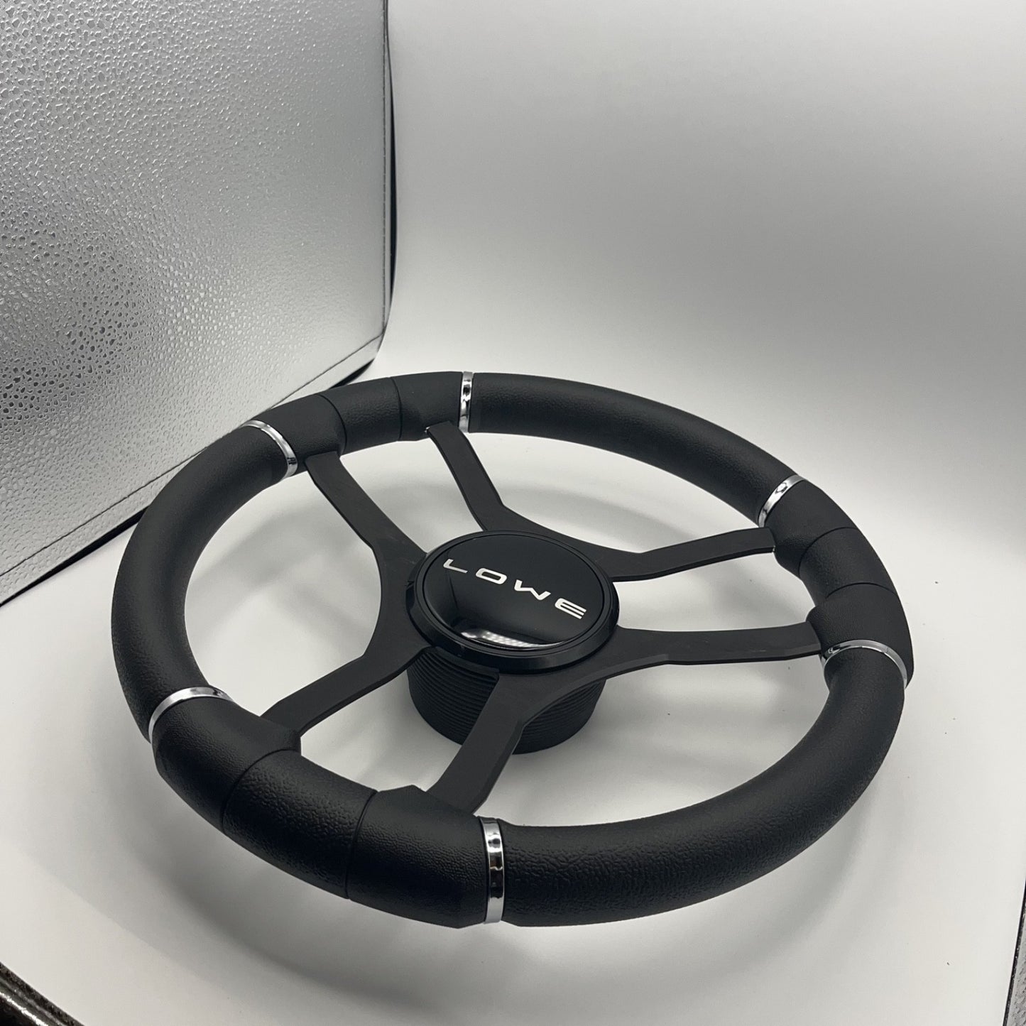 Malera Boat Steering Wheel Black Aluminum Spokes | Lowe Boats
