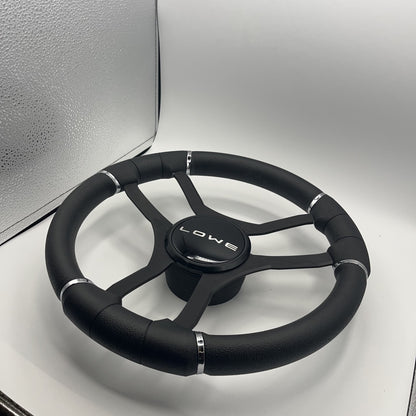 Malera Boat Steering Wheel Black Aluminum Spokes | Lowe Boats