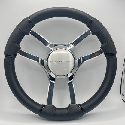 Malera Boat Steering Wheel Chrome Spokes | Manitou Chrome Star