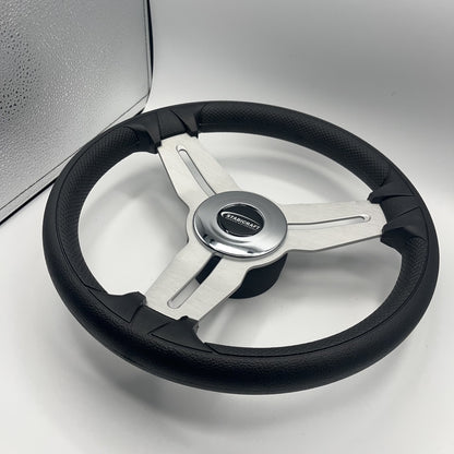 Model 15A Marine Steering Wheel Brushed Alum Spokes | Stabicraft Cap