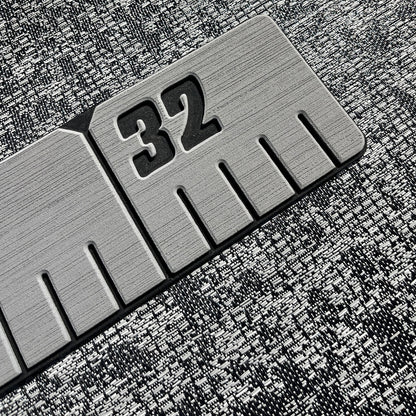 reFLEX | 36" Fish Ruler for Boats | Phoenix Grey over Aphotic Black - Routered