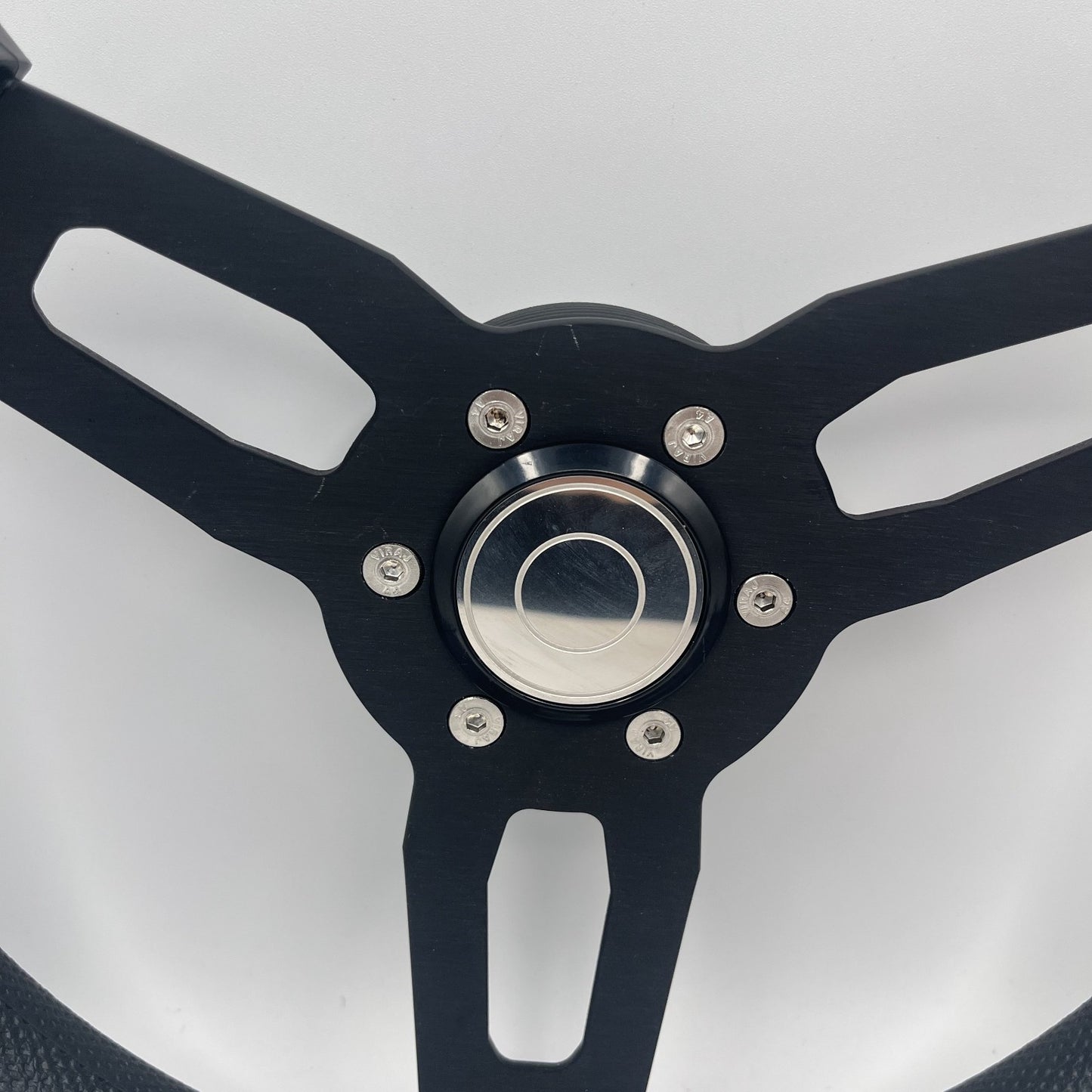 Gussi Italia Model 15 Steering Wheel Blk Brushed Alum Spokes | Target