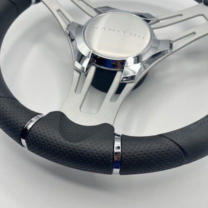 Verona Boat Steering Wheel Brush Alum Spoke | Manitou Boats