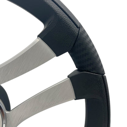 Benaco Boat Steering Wheel Brushed Aluminum Spokes