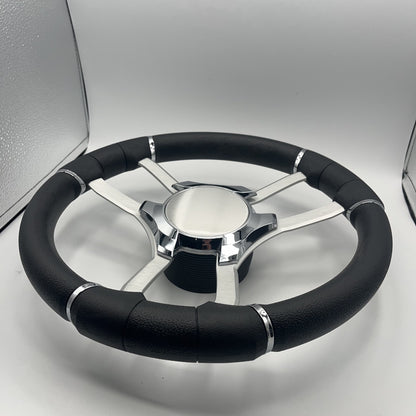 Malera Boat Steering Wheel Brushed Alum Spoke | Plain