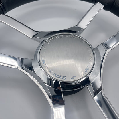 Malera Boat Steering Wheel Chrome Spokes | Starcraft