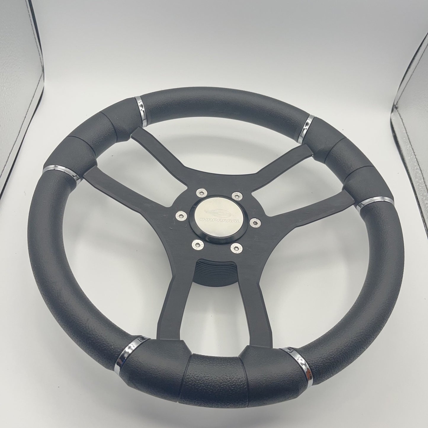Malera Boat Steering Wheel Black Aluminum Spokes | Chaparral Boats