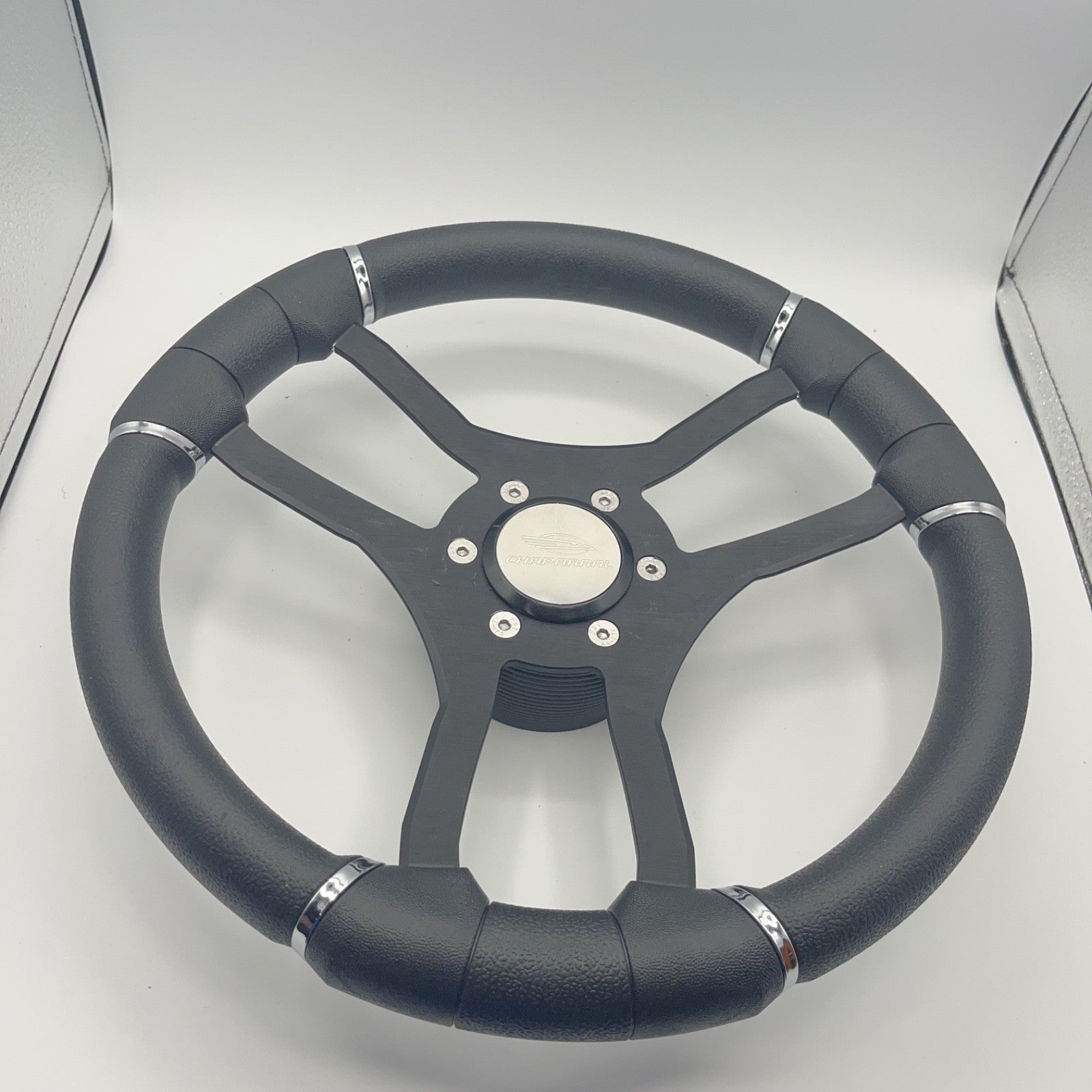 Malera Boat Steering Wheel Black Aluminum Spokes | Chaparral Boats