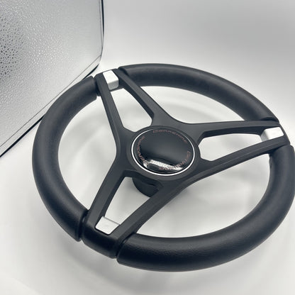 Molino Black w/Soft Touch Urethane Rim Boat Steering Wheel | Berkshire Boats