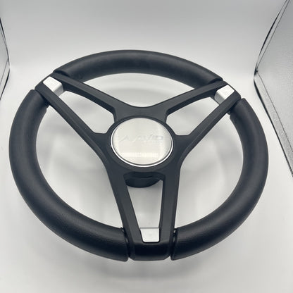 Molino Black w/Soft Touch Urethane Rim Boat Steering Wheel | Avid Boats