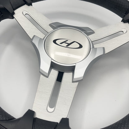 Model 15 Marine Steering Wheel Brushed Alum Spokes | HarrisKayote