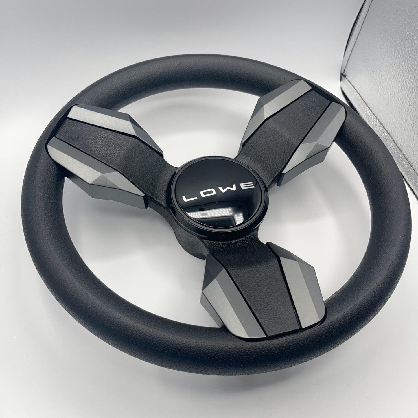 Collina Boat Steering Wheel Dark Gray Inserts - Lowe - Keyed ONLY