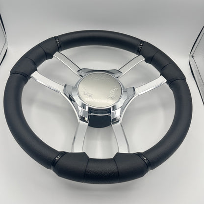 Malera Boat Steering Wheel Chrome Spokes | SunChaser