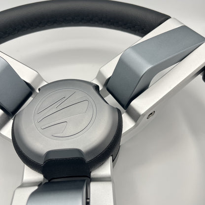 Gussi Italia Marine Steering Wheel Multi Color Gray Aluminum Wheel-PROGL | Tige
