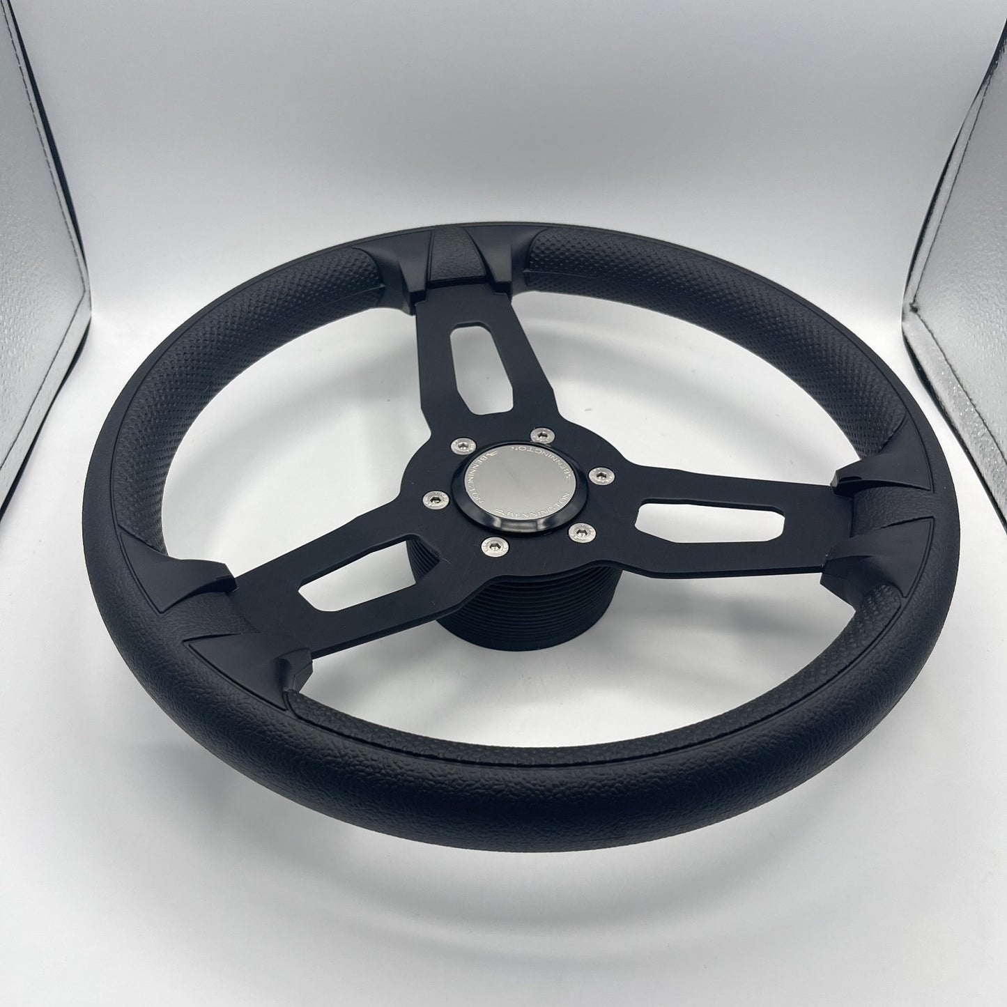 Gussi Italia Model 15 Steering Wheel Blk Brushed Alum Spokes | Bennington