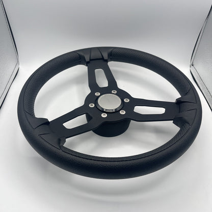 Gussi Italia Model 15 Steering Wheel Blk Brushed Alum Spokes | Bennington