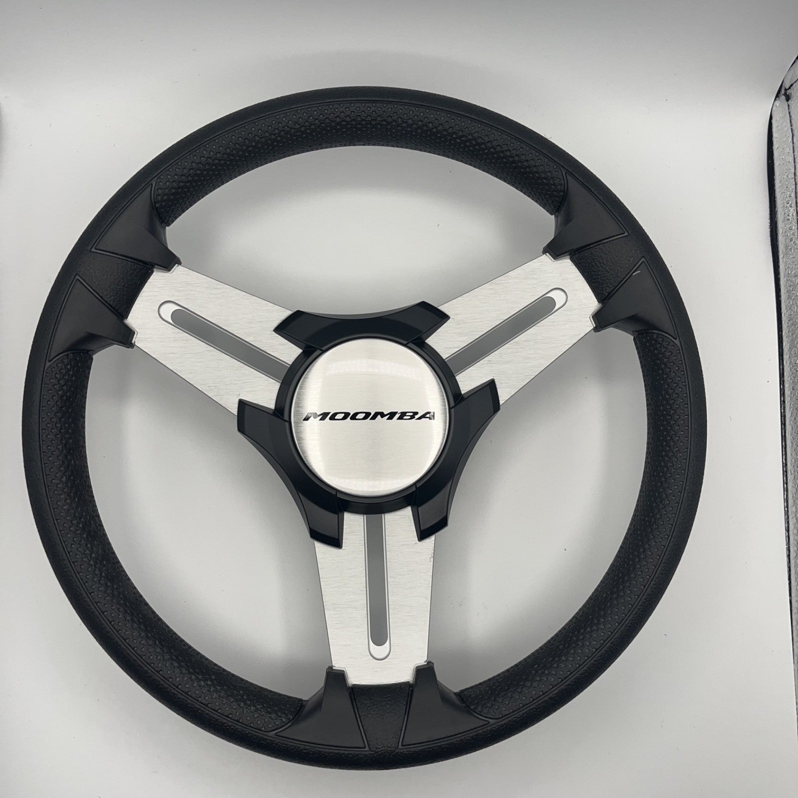 Model 15 Marine Steering Wheel Brushed Aluminum Spokes | Moomba