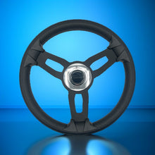 Model 15 Boat Steering Wheel Black Brushed Alum Spokes | Stabicraft
