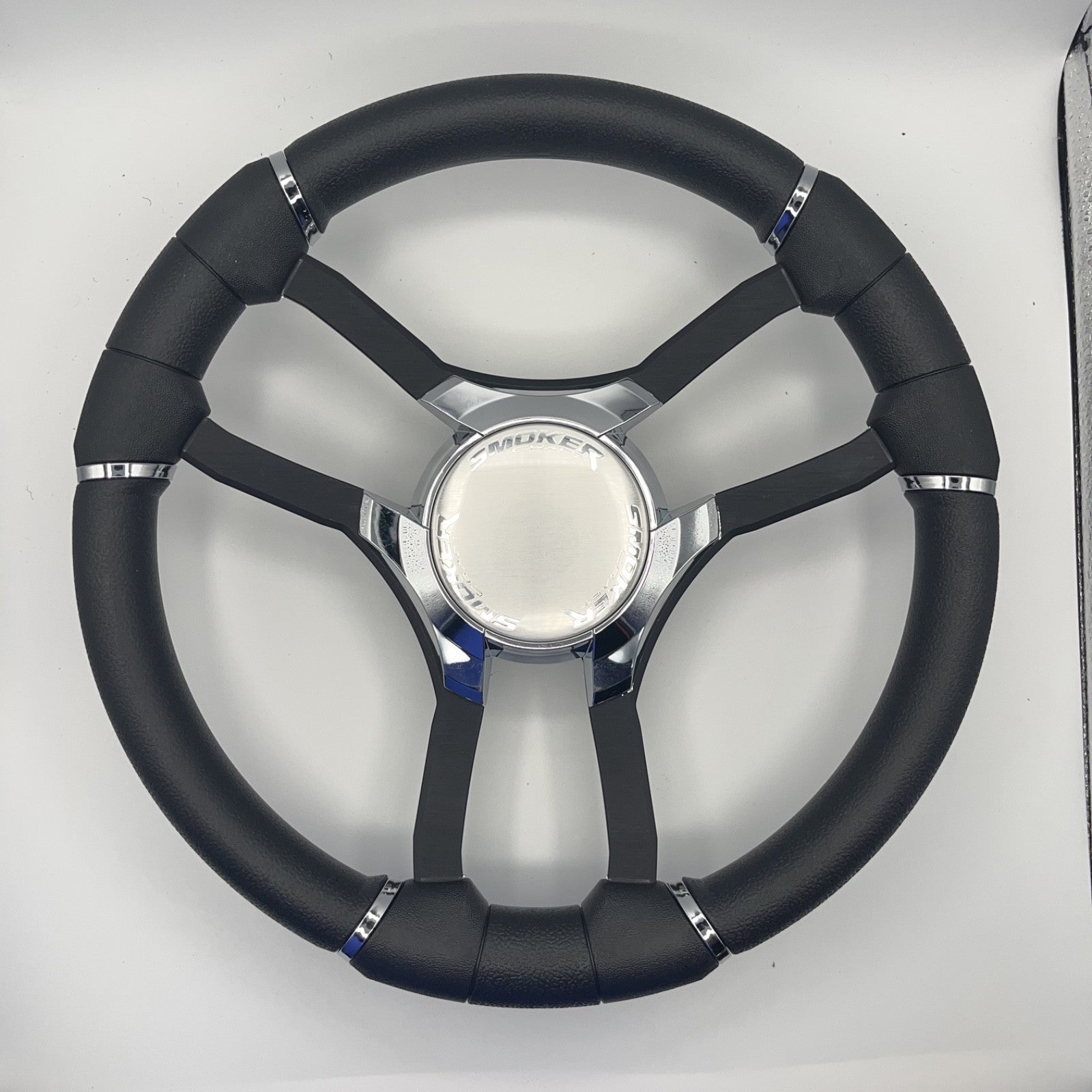 Malera Boat Steering Wheel Black Aluminum Spokes | Starcraft Boats