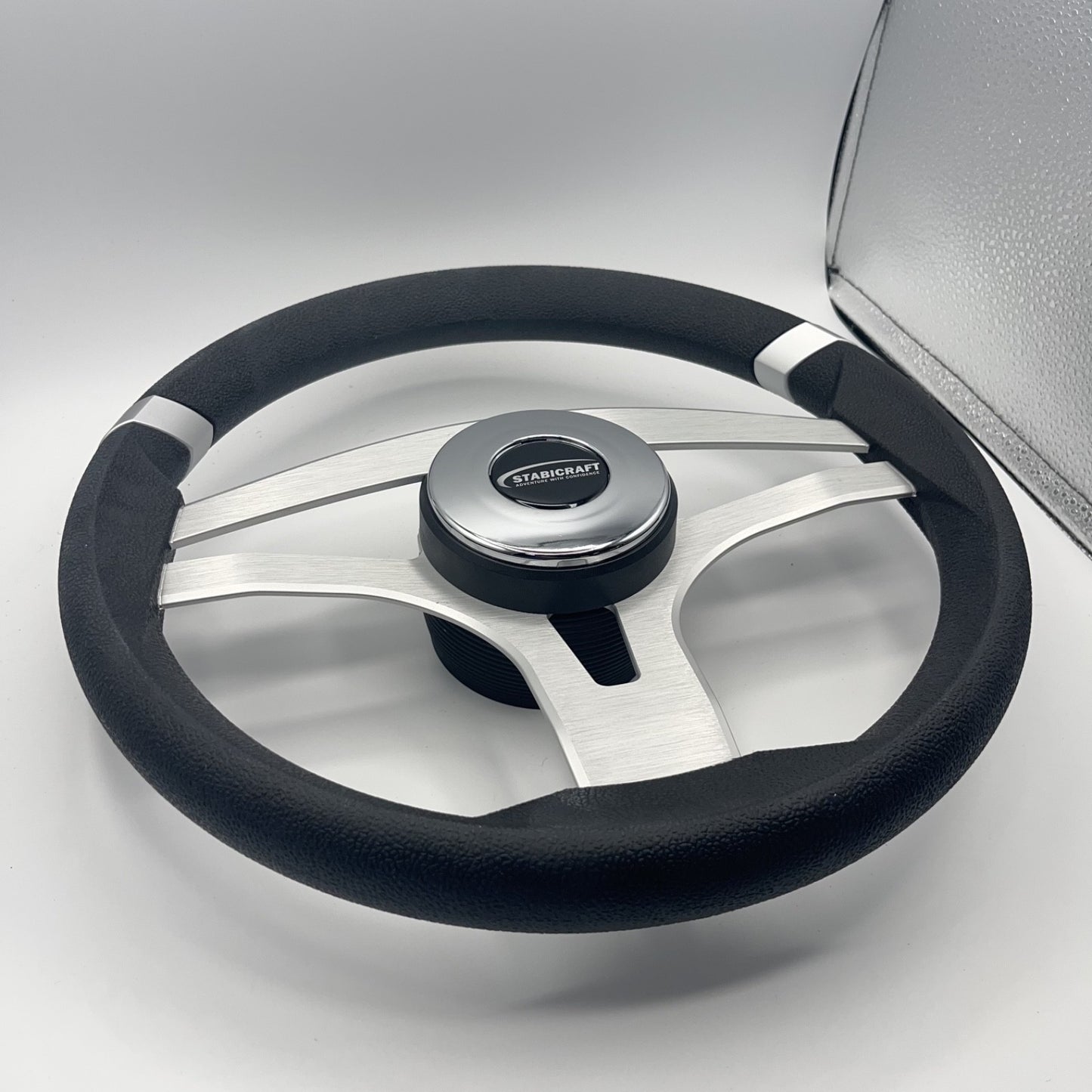 Badia Boat Steering Wheel Brushed Aluminum Spokes | Stabicraft