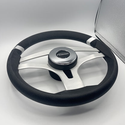 Badia Boat Steering Wheel Brushed Aluminum Spokes | Stabicraft
