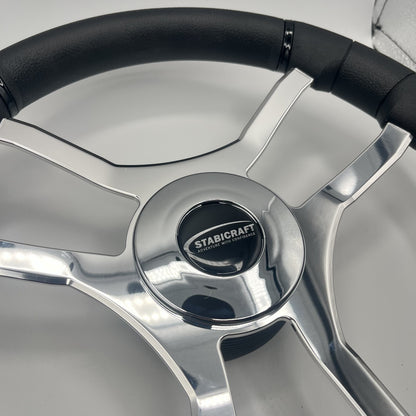Malera Boat Steering Wheel Chrome Spokes | Stabicraft