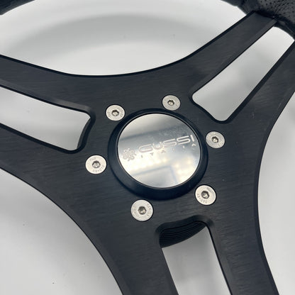 Molinara Marine Steering Wheel Black Brushed Alum Spokes | Gussi Italia