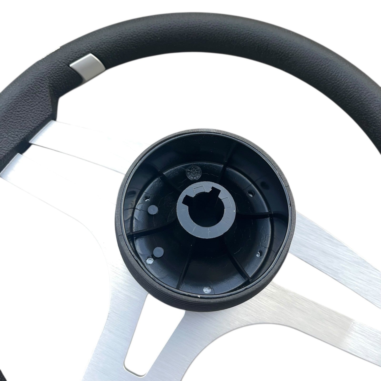 Badia Boat Steering Wheel Brushed Aluminum Spokes