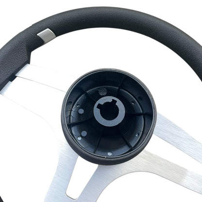 Badia Boat Steering Wheel Brushed Aluminum Spokes