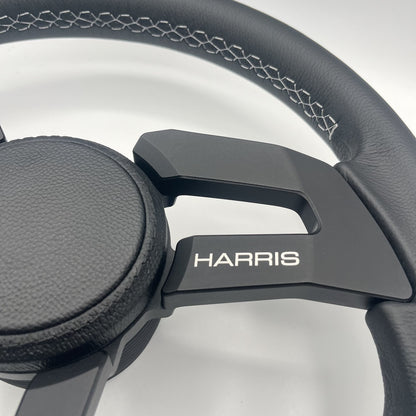 Gussi Italia Boat Sinel Steering Wheel Black Billet Aluminum Spoke | Harris