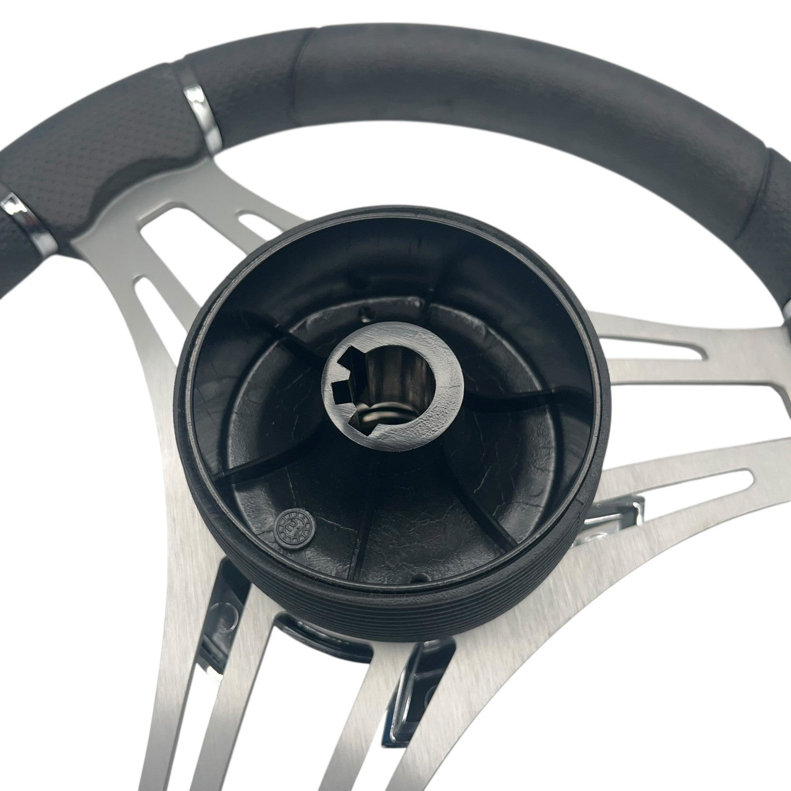 Verona Boat Steering Wheel Gray Brushed Aluminum Spokes | Starcraft Boats