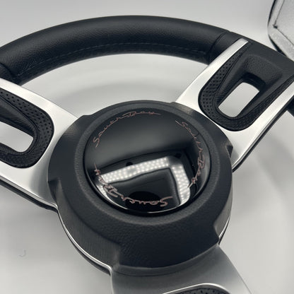 Gussi Italia Black Model 702 Steering Wheel | SouthBay Boats