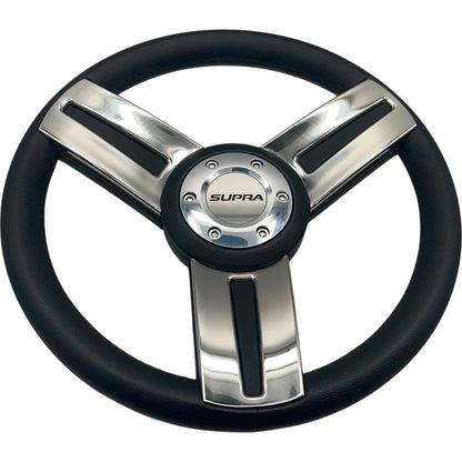 Gussi Italia Marine Steering Wheel Stainless Steel Spokes Soft Touch Rim | Supra