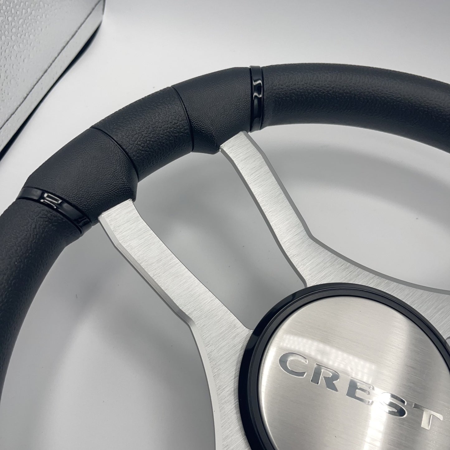 Malera Boat Steering Wheel Brushed Aluminum Spokes | Crest Boats