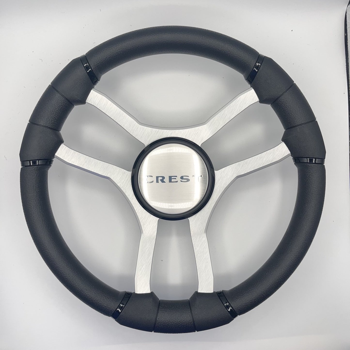Malera Boat Steering Wheel Brushed Aluminum Spokes | Crest Boats