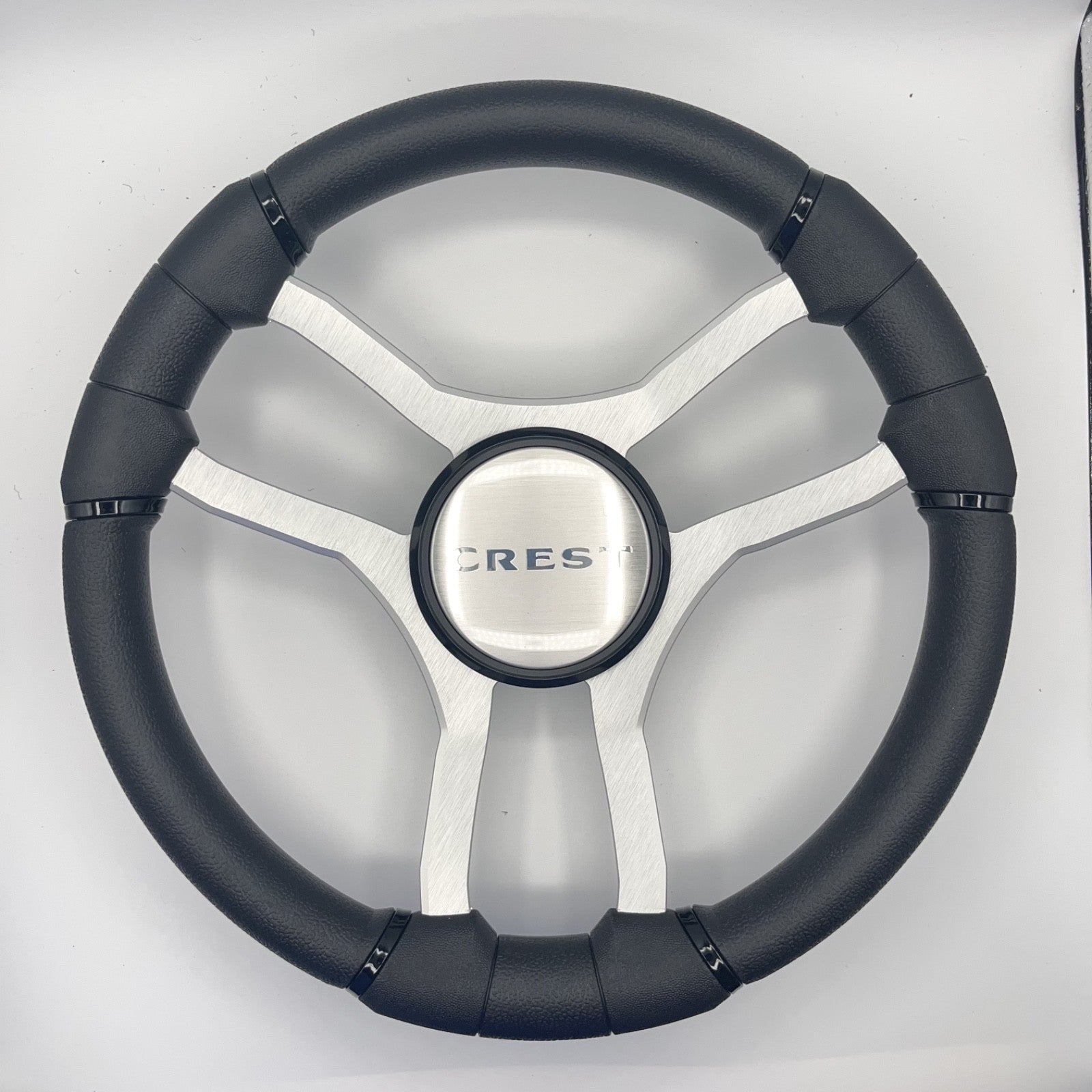 Malera Boat Steering Wheel Brushed Aluminum Spokes | Crest Boats