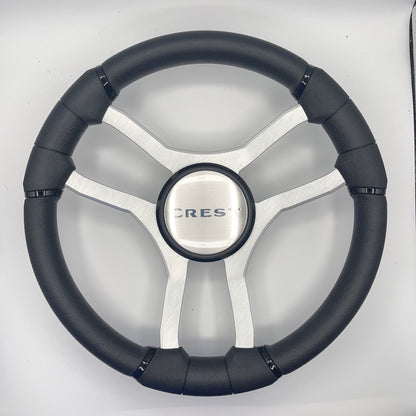 Malera Boat Steering Wheel Brushed Aluminum Spokes | Crest Boats