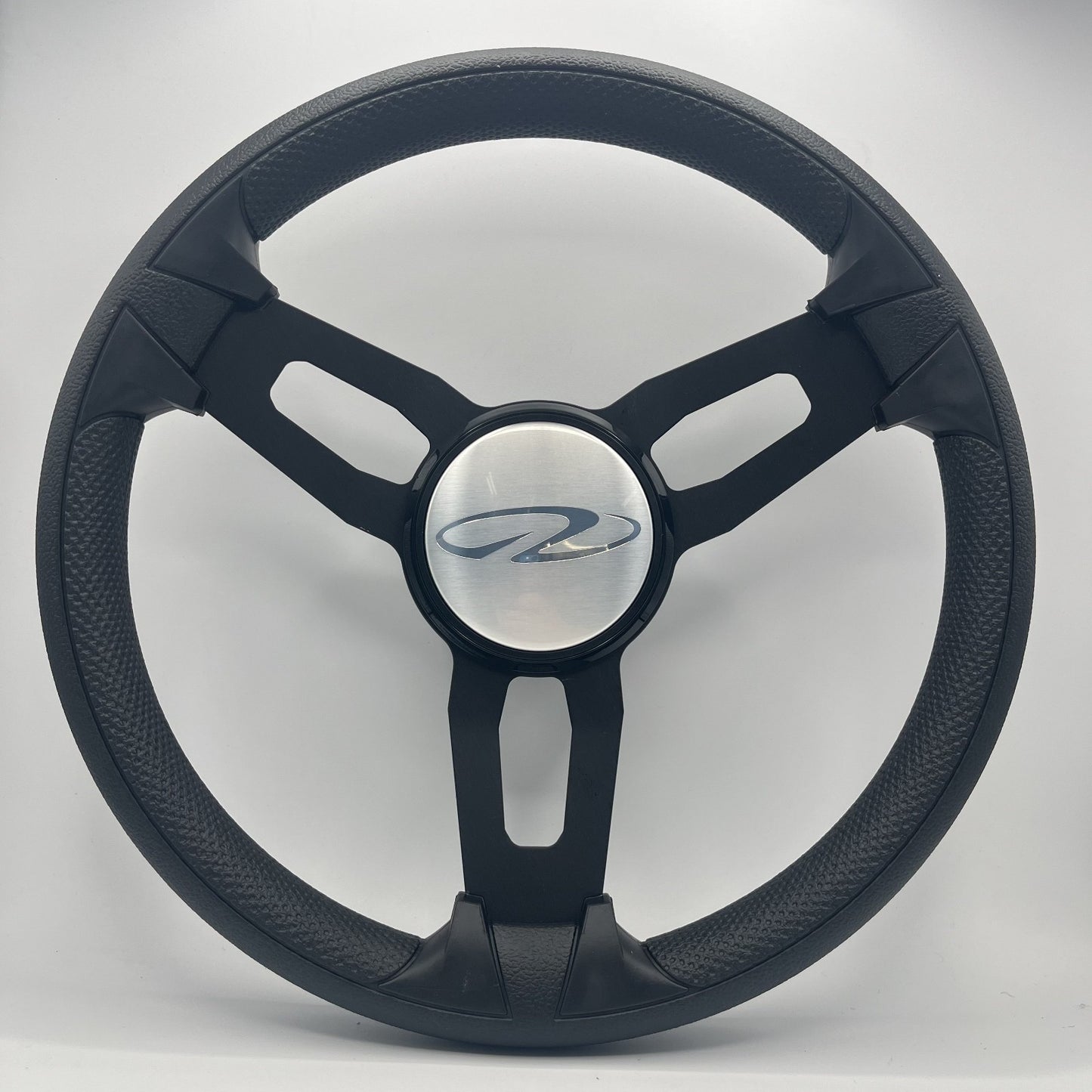 Gussi Italia Model 15 Steering Wheel Blk Brushed Alum Spokes | Regal