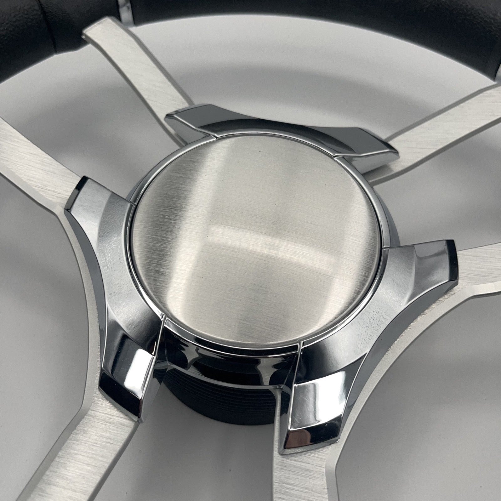 Malera Boat Steering Wheel Brushed Alum Spoke | Plain