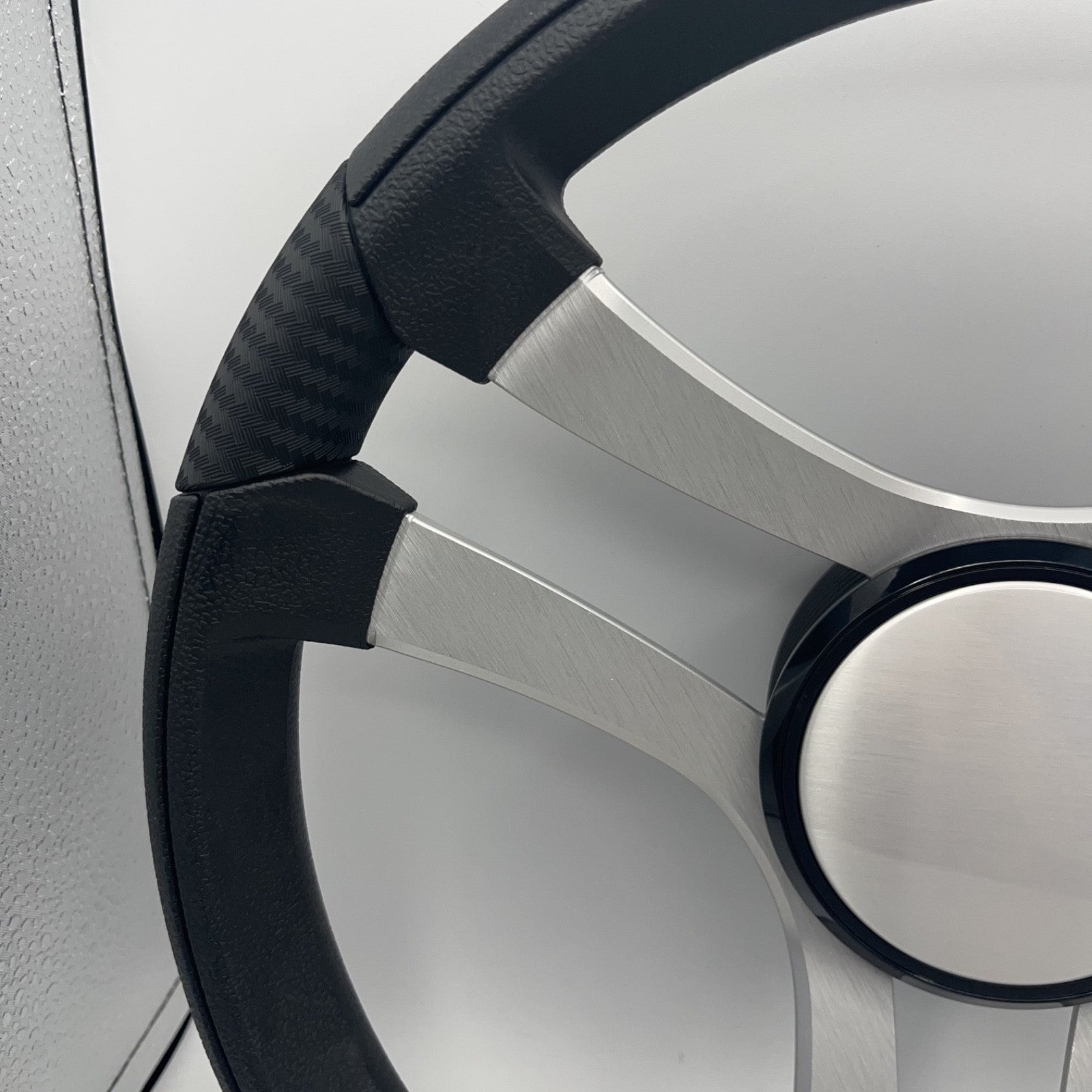 Benaco Boat Steering Wheel Brushed Aluminum Spokes - Plain